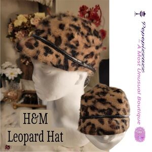 DIVIDED Leopard Front Brim Hat with Belt. NWT(Avail only via Not-so-Mystery box)